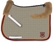 Square Saddle Pad with Lambskin Panels-customizable - Mattes