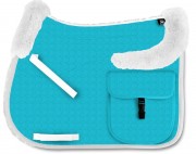 Trail Riding Saddle Pad with Lambskin Panels-personnalisable - Mattes