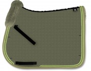 MER-SYSTEM Square Saddle Pad with Lambskin Panels-personnalisable - Mattes